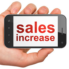 Image showing Marketing concept: Sales Increase on smartphone