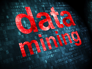 Image showing Information concept: Data Mining on digital background