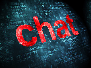 Image showing SEO web development concept: Chat on digital background