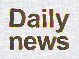 Image showing News concept: Daily News on fabric texture background