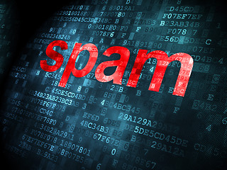 Image showing Security concept: Spam on digital background