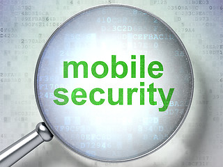 Image showing Protection concept: Mobile Security with optical glass