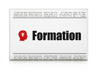 Image showing Education news concept: newspaper with Formation and Head With L