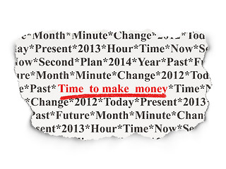 Image showing Time concept: Time to Make money on Paper background