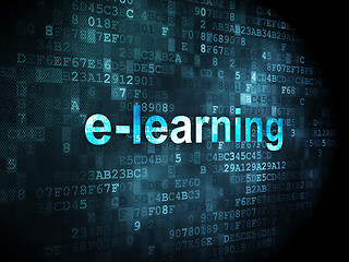 Image showing Education concept: E-learning on digital background