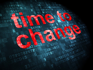 Image showing Timeline concept: Time to Change on digital background