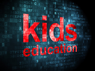 Image showing Education concept: Kids Education on digital background