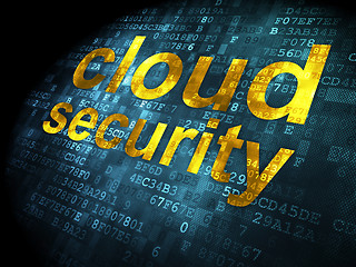 Image showing Cloud technology concept: Cloud Security on digital background