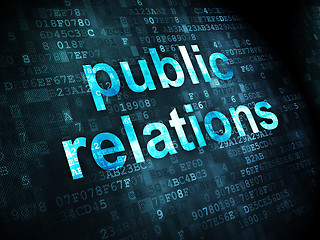 Image showing Advertising concept: Public Relations on digital background