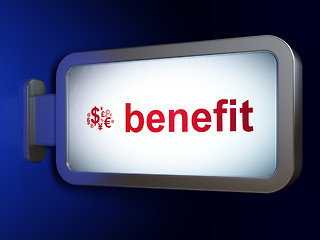 Image showing Business concept: Benefit and Finance Symbol on billboard backgr