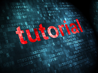 Image showing Education concept: Tutorial on digital background