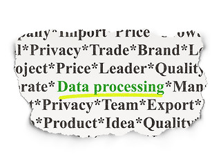 Image showing Data concept: Data Processing on Paper background