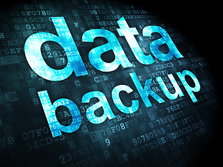 Image showing Data concept: Data Backup on digital background