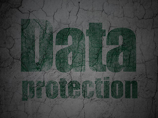 Image showing Privacy concept: Data Protection on grunge wall background