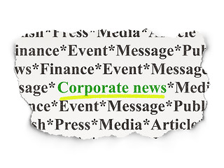 Image showing News concept: Corporate News on Paper background