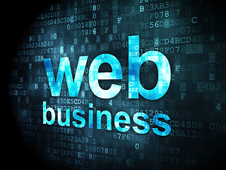 Image showing SEO web design concept: Web Business on digital background