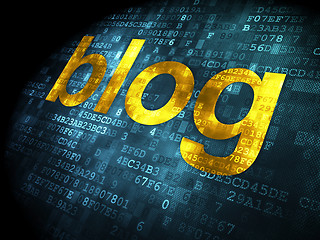 Image showing SEO web design concept: Blog on digital background