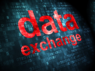 Image showing Data concept: Data Exchange on digital background