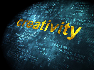 Image showing Advertising concept: Creativity on digital background