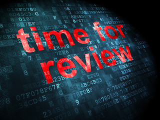 Image showing Time concept: Time for Review on digital background