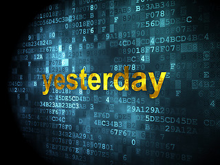 Image showing Time concept: Yesterday on digital background