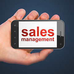 Image showing Marketing concept: Sales Management on smartphone