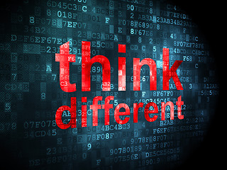 Image showing Education concept: Think Different on digital background