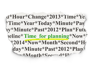Image showing Timeline concept: Time for Planning on Paper background