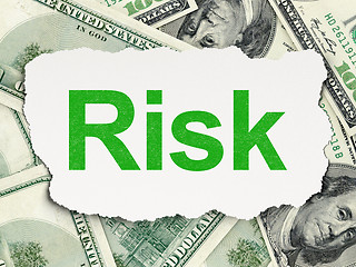 Image showing Business concept: Risk on Money background