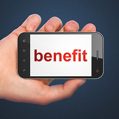 Image showing Business concept: Benefit on smartphone