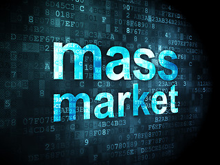 Image showing Advertising concept: Mass Market on digital background