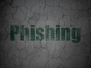 Image showing Safety concept: Phishing on grunge wall background