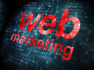 Image showing SEO web design concept: Web Marketing on digital background