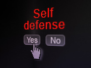 Image showing Privacy concept: Self Defense on digital computer screen