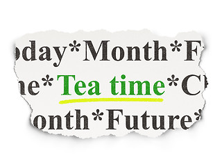Image showing Timeline concept: Tea Time on Paper background