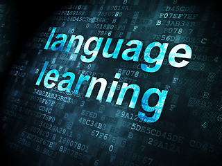 Image showing Education concept: Language Learning on digital background