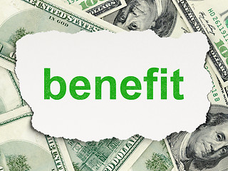 Image showing Business concept: Benefit on Money background