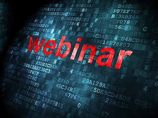 Image showing Education concept: Webinar on digital background