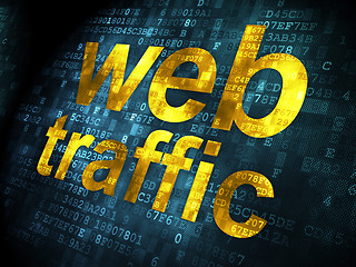 Image showing SEO web design concept: Web Traffic on digital background