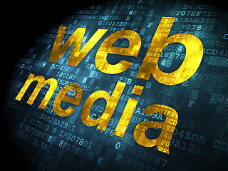 Image showing SEO web development concept: Web Media on digital background