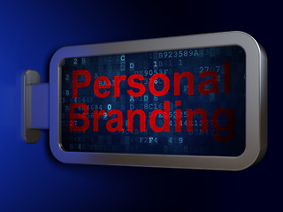 Image showing Advertising concept: Personal Branding on billboard background