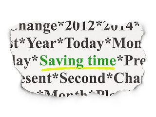 Image showing Time concept: Saving Time on Paper background