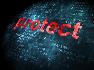 Image showing Privacy concept: Protect on digital background