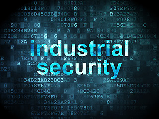 Image showing Protection concept: Industrial Security on digital background