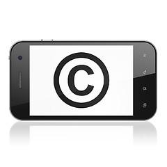 Image showing Law concept: Copyright on smartphone