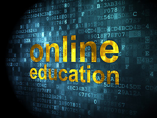 Image showing Education concept: Online Education on digital background