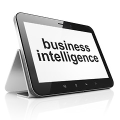 Image showing Finance concept: Business Intelligence on tablet pc computer