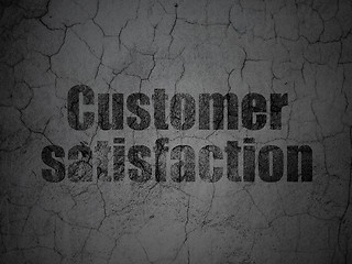 Image showing Marketing concept: Customer Satisfaction on grunge wall backgrou