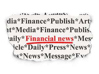 Image showing News concept: Financial News on Paper background