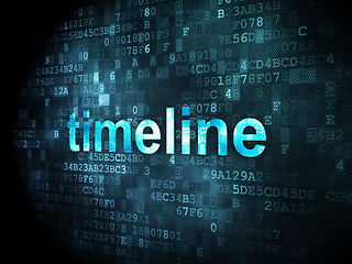 Image showing Timeline concept: Timeline on digital background